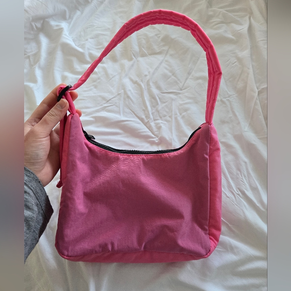 Baggu Mini Nylon Shoulder Bag, Azalea Pink, sample sale